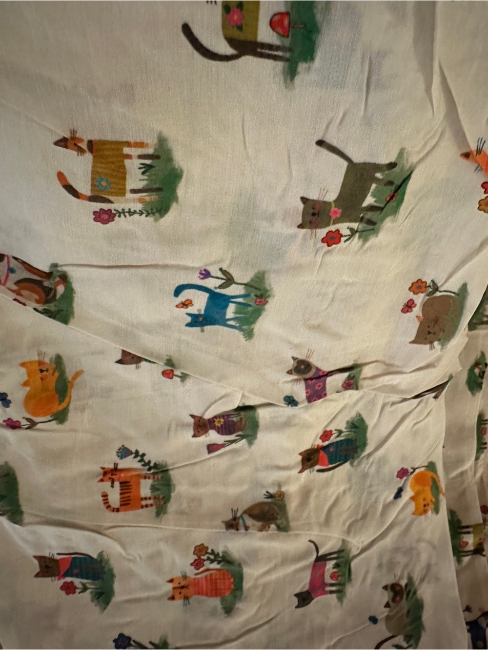 Natural life Playful Multi-Color Cat Print full sheet set